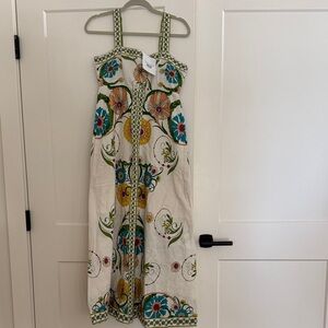 Elegant Floral Embroidered Maxi Dress
